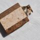 Travertine smoker's set, lighter and ashtray