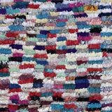 Colorful Boucherouite Moroccan rug - 95 x 211 cm