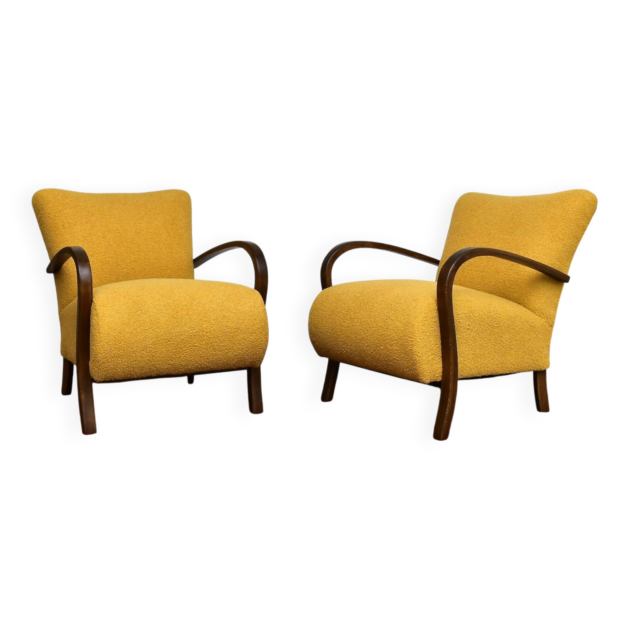Art Deco armchairs in the style of Halabal, 1930s