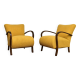 Art deco Armchairs in the style of Halabal, 1930s.