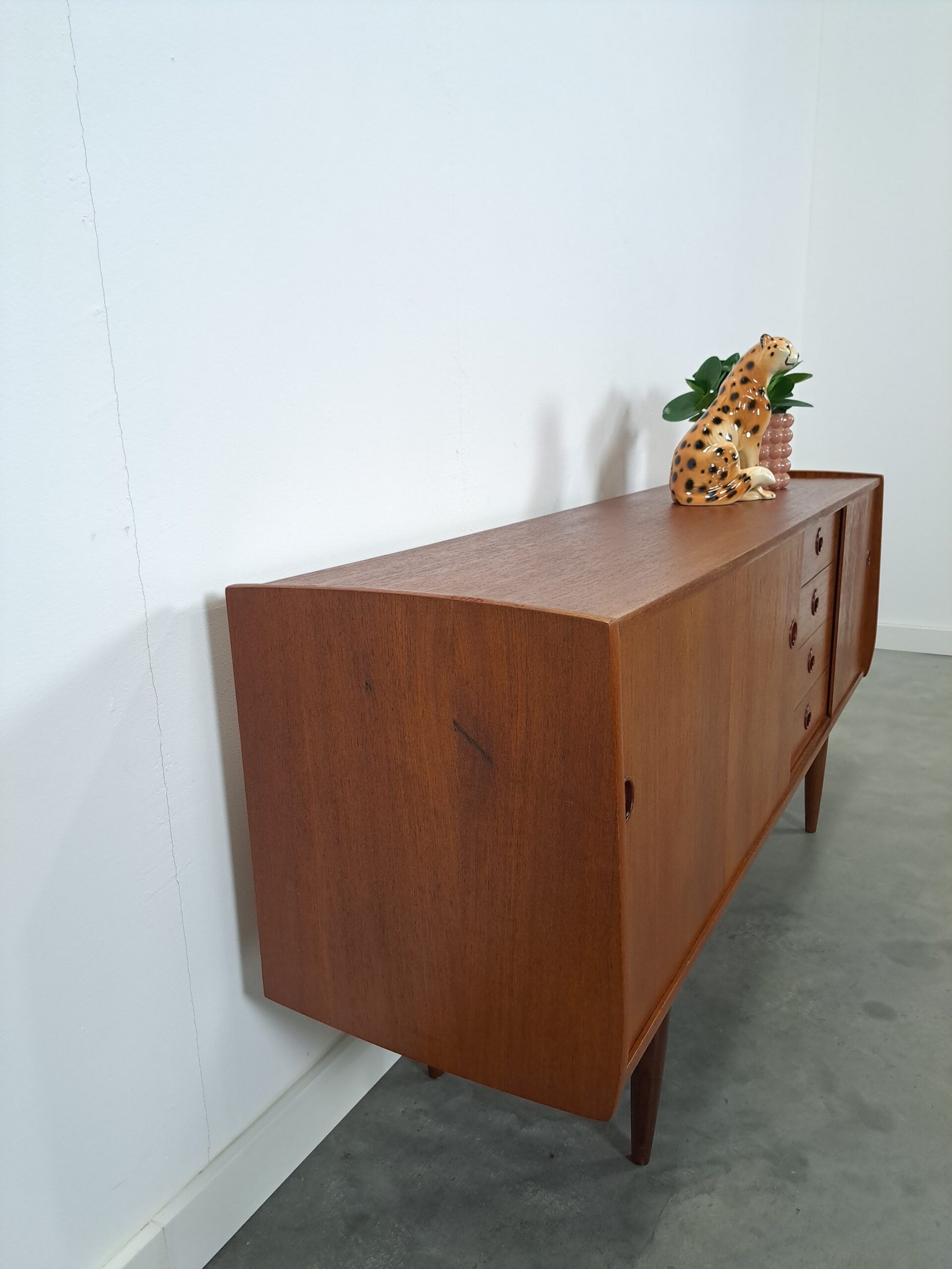 Teak veneer sideboard with drawers from Sweden