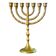 Bronze menorah, 7-branched chandelier, Israel, 1960s