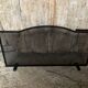 Black Metal Fireplace Fire Screen Vintage Mesh #A609