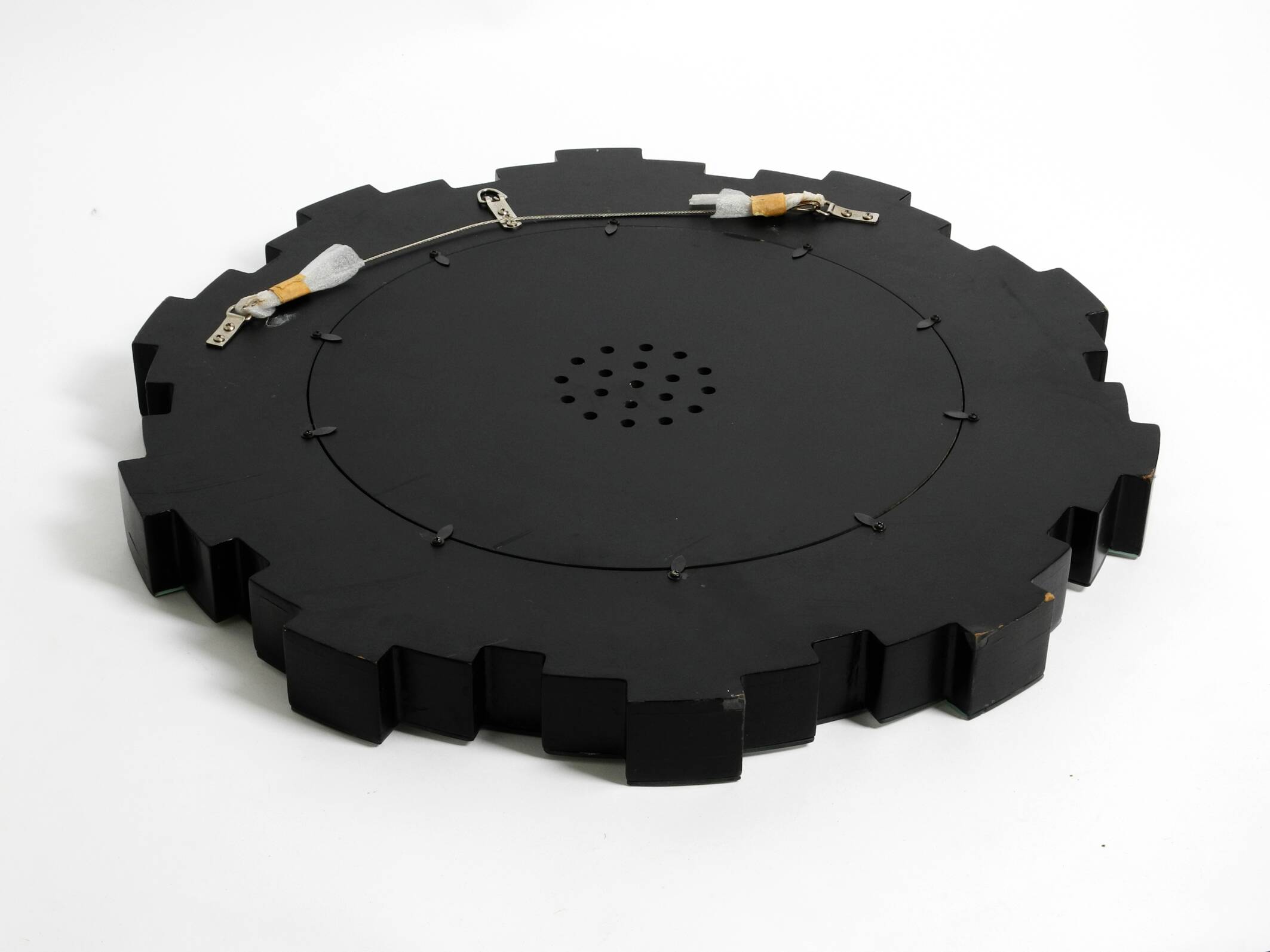 Gigantic rare heavy Sunburst mirror wall clock from the 1970s | Ø 70 cm