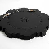 Gigantic rare heavy Sunburst mirror wall clock from the 1970s | Ø 70 cm