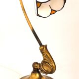 Tiffany-style bronze lamp from the mid-20th century.