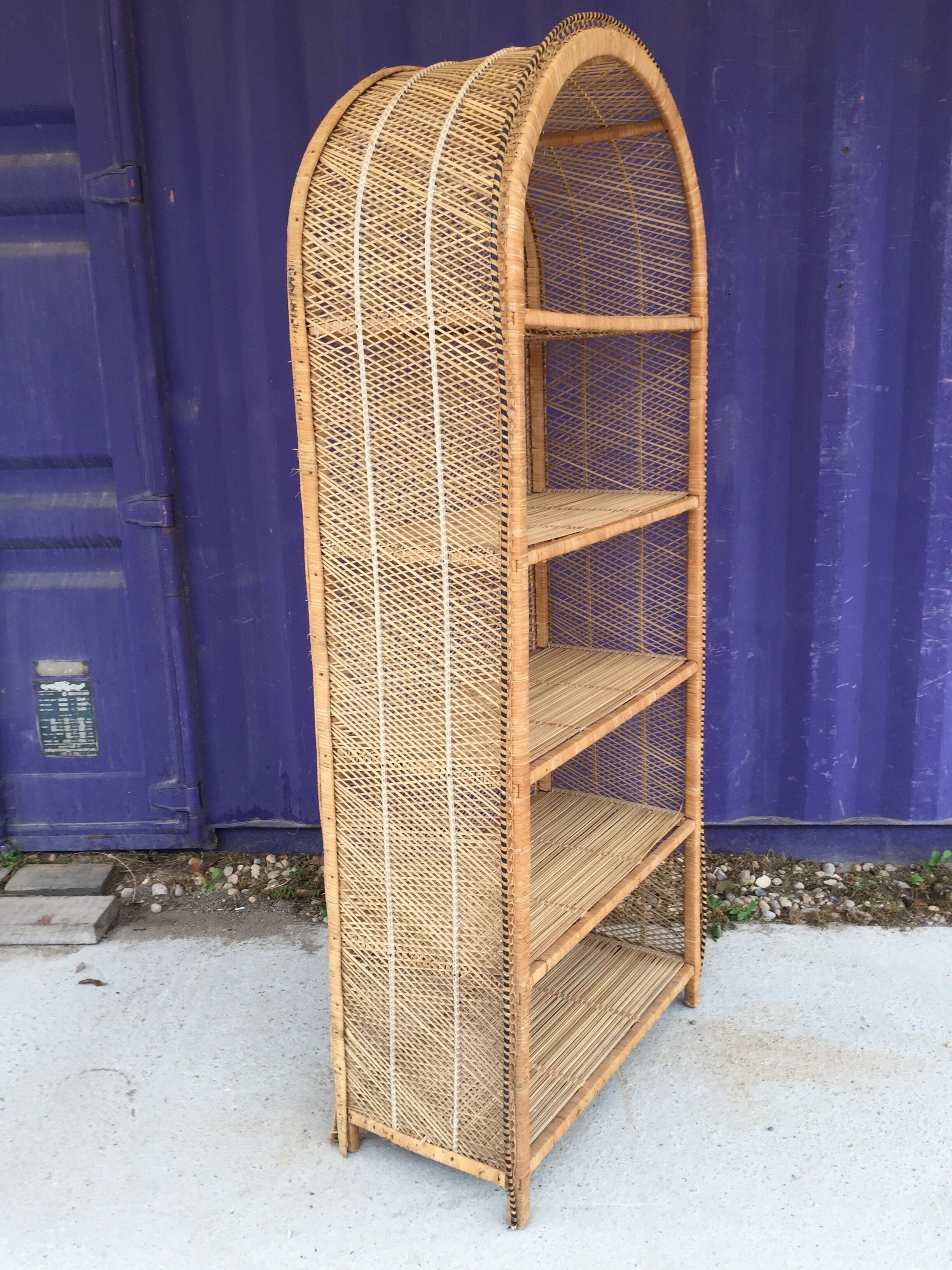 Large-style wicker shelf "Emmanuelle"