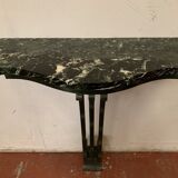 Art Deco console in wrought iron hammered XX century