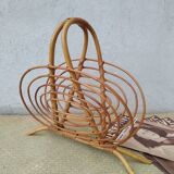 Rattan magazine holders