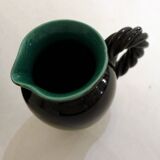 Set of 2 pitchers with braided handles, in Grandjan-Jourdan Vallauris earthenware, 1950