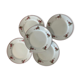 Set of 6 flat plates "Minerve" from the Fenal Frères manufacture