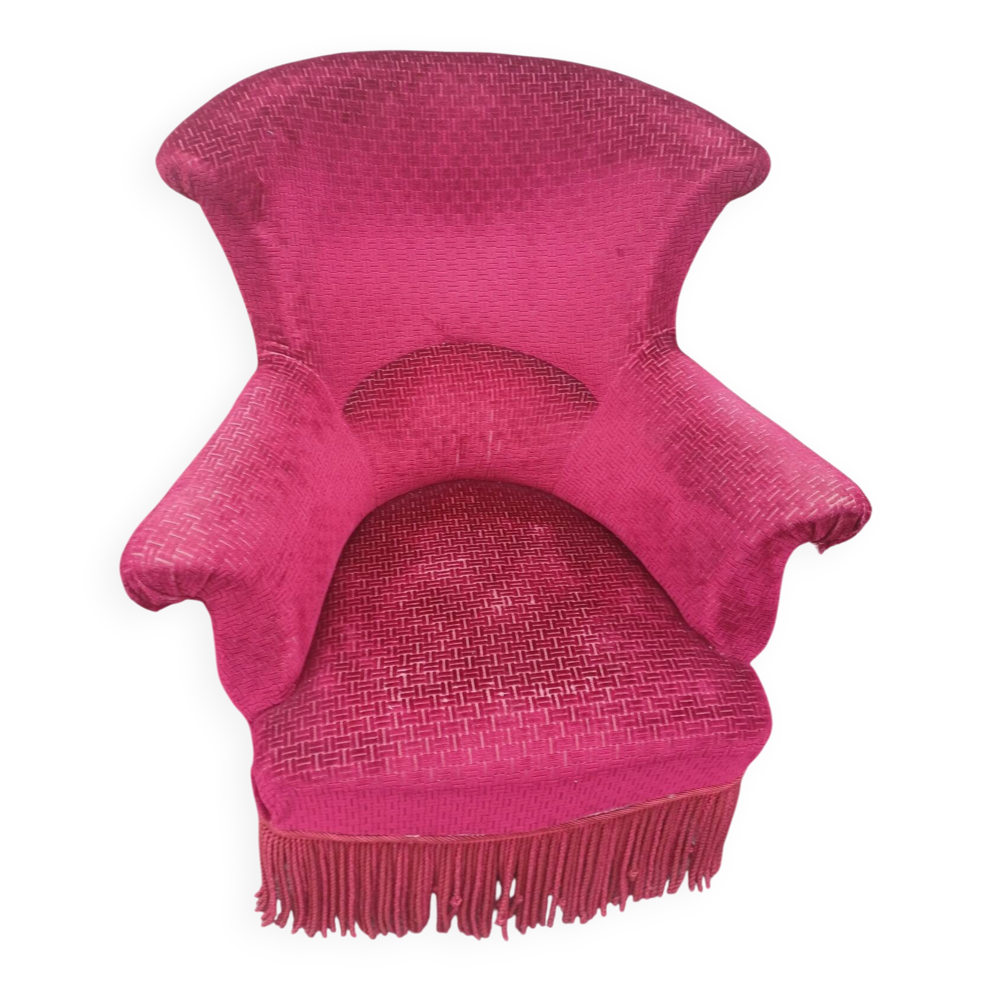 Red velvet armchair