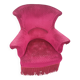 Red velvet armchair