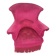 Red velvet armchair