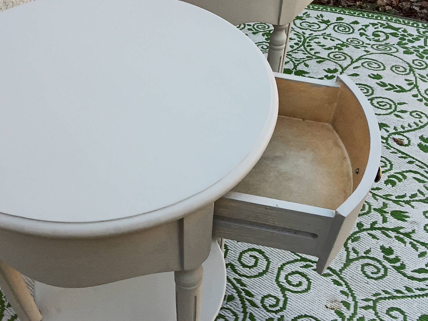 Large round bedside tables