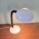 VINTAGE DESK LAMP IN WHITE METAL AND FLEXIBLE ARM - 70S DESIGN