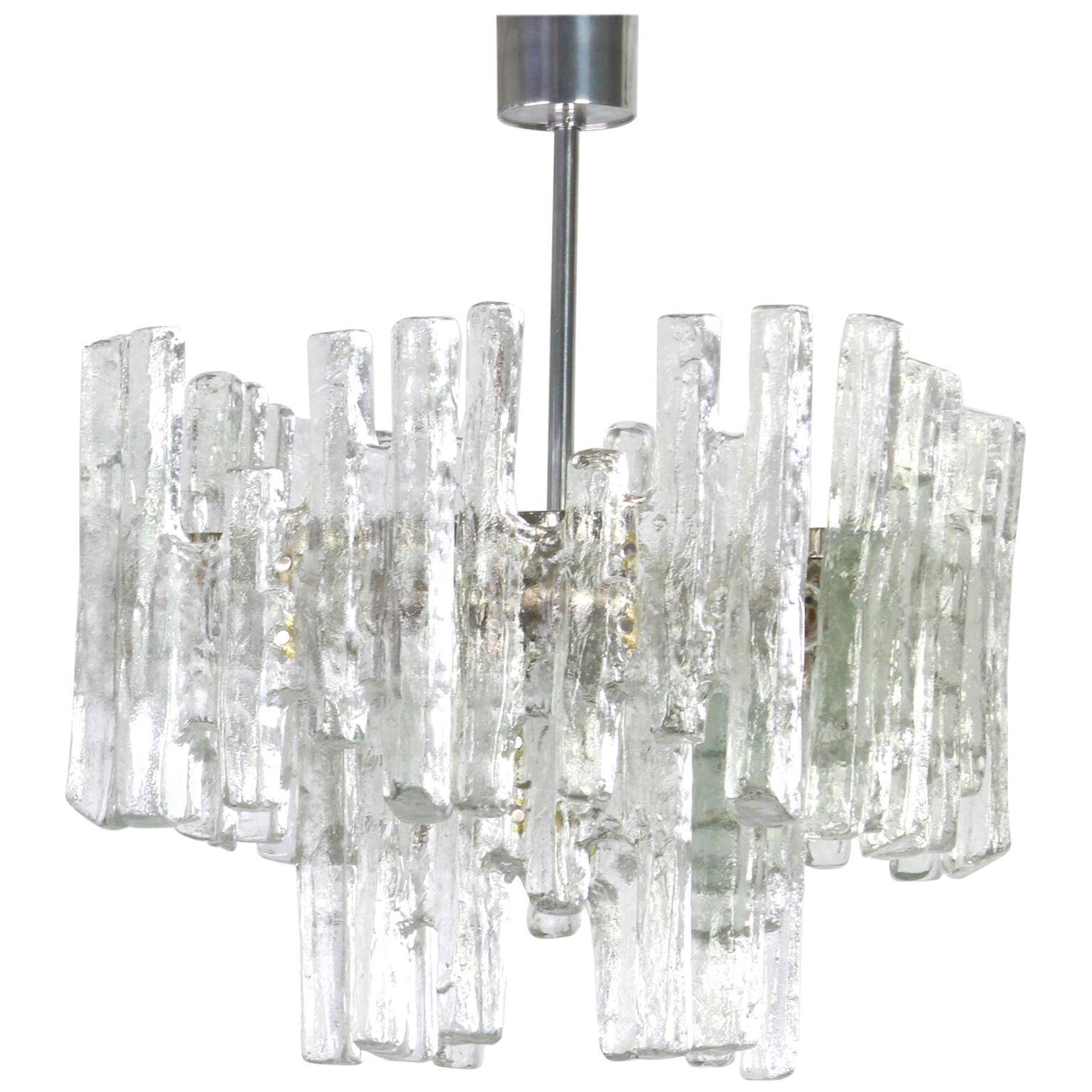 Rare Murano glass chandelier by Kalmar, Austria, 1960s