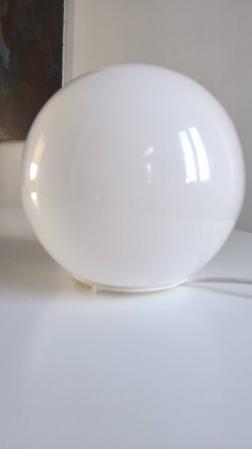 White opaline table lamp from Ikea, 1990