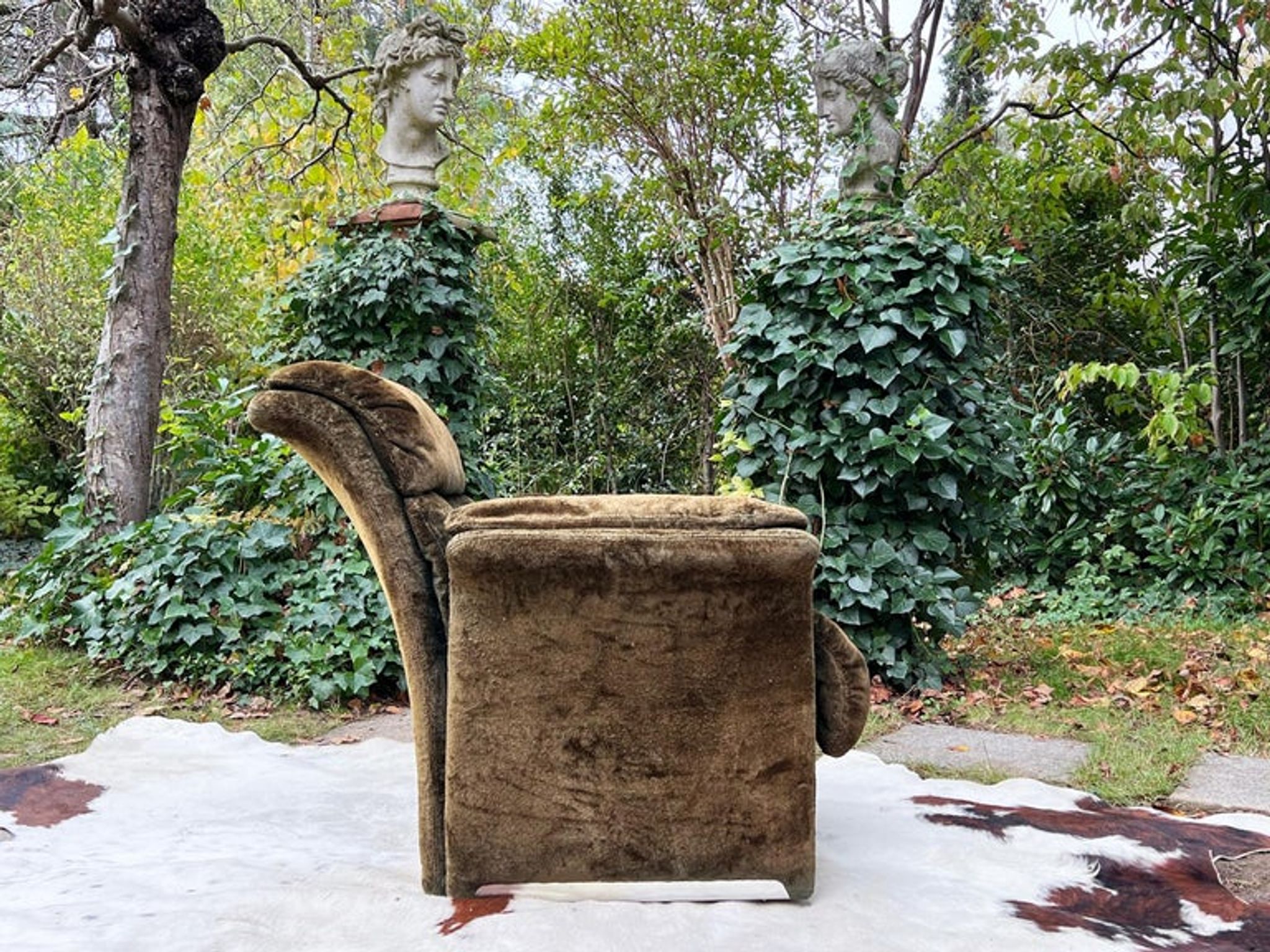 Fauteuil lounge postmoderne italien de Saporiti, 1970