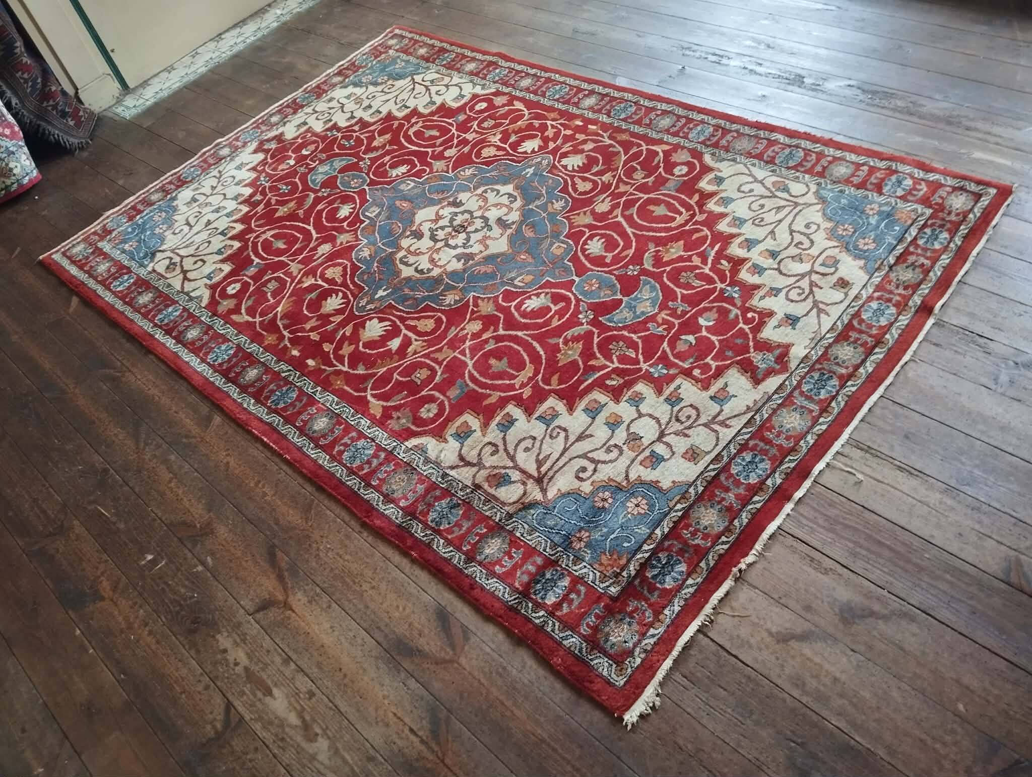 Handmade Indo Tabriz rug 212x144cm