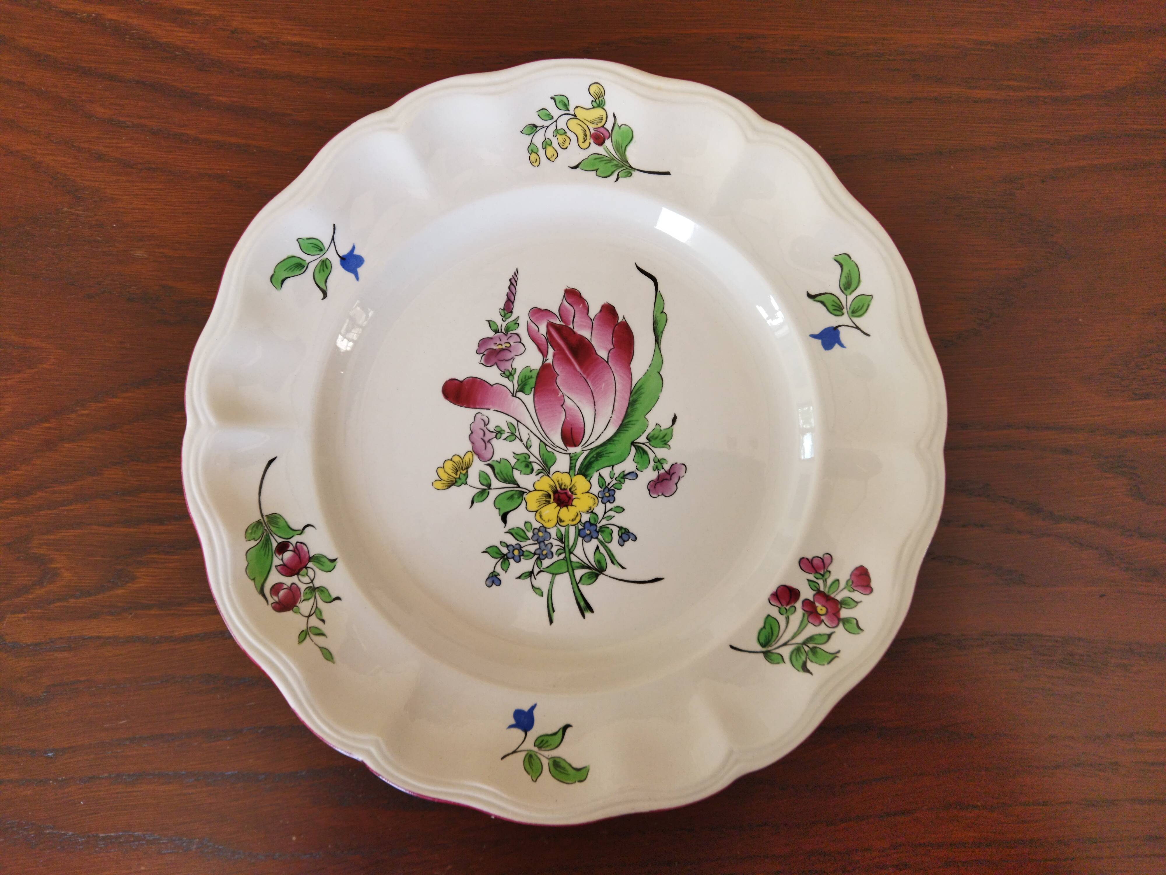 12 "Fine Street Lamp" dinner plates KG Lunéville