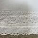 Ancienne nappe blanche brodée 100 x 150