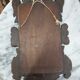 Beveled mirror and carved wood XIX th 27x45cm