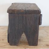 Old farm stool, artisanal and rustic