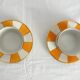 2 vintage Limoges porcelain cups with saucers