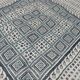 Blue and white hand-woven margoum rug