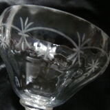 Old confiturier compotier crystal cut engraved with ladle