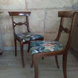 Lo of 2 restored mahogany directoire style chairs