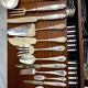 Art Nouveau style silver-plated cutlery set