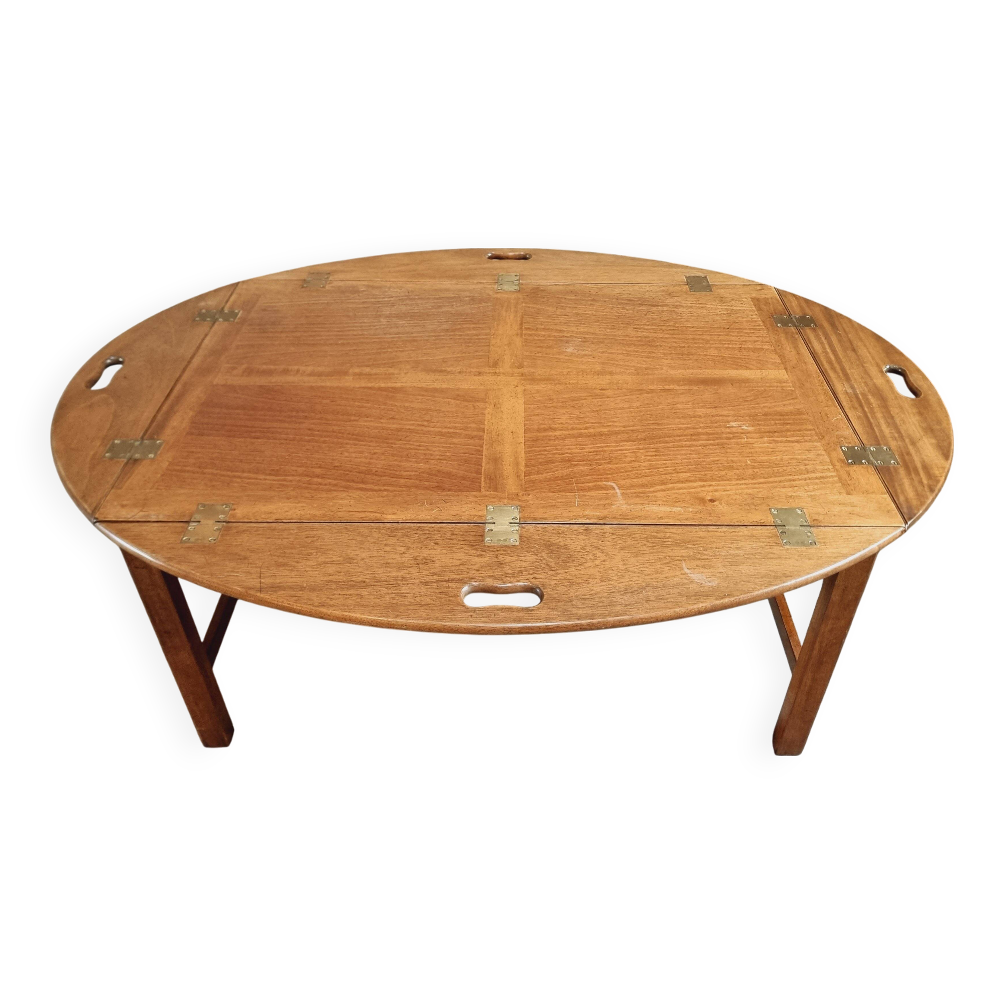 Vintage 60s Nautical Coffee Table - Butler Tray Style