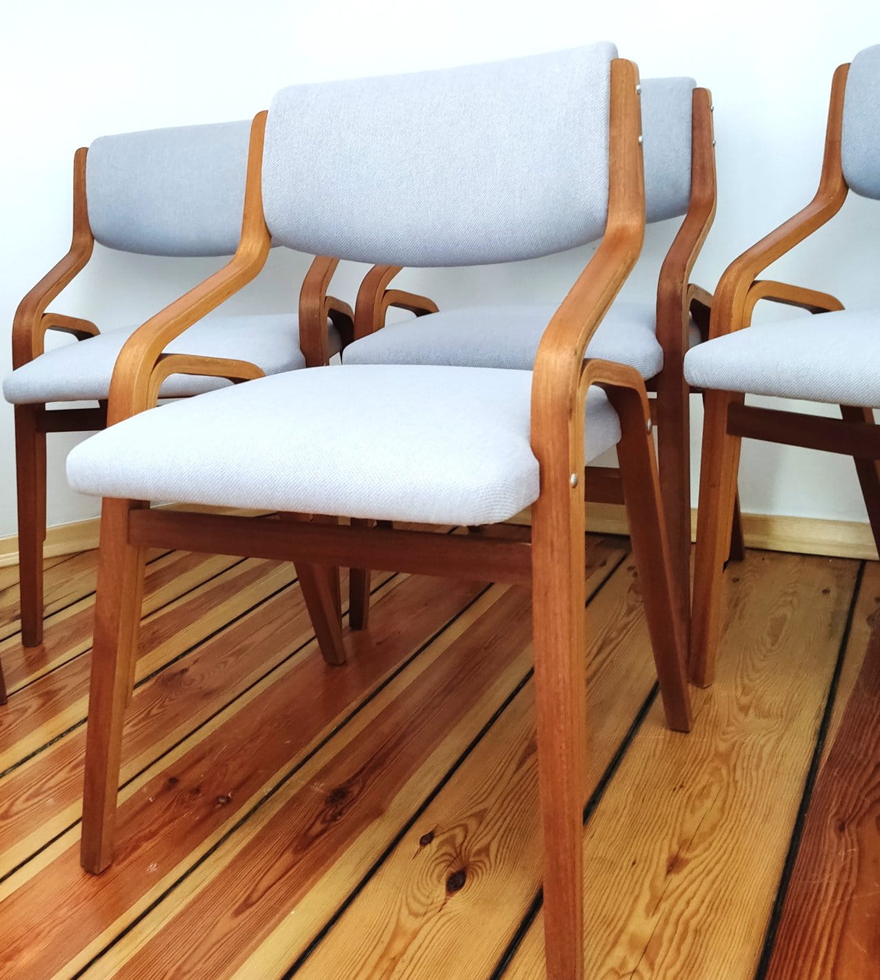 Set of Six Chairs by L. Volák for Dřevopodnik Holešov, Czechoslovakia, 1960s