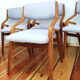 Ensemble de six chaises par L. Volák pour Dřevopodnik Holešov, Tchécoslovaquie, années 1960