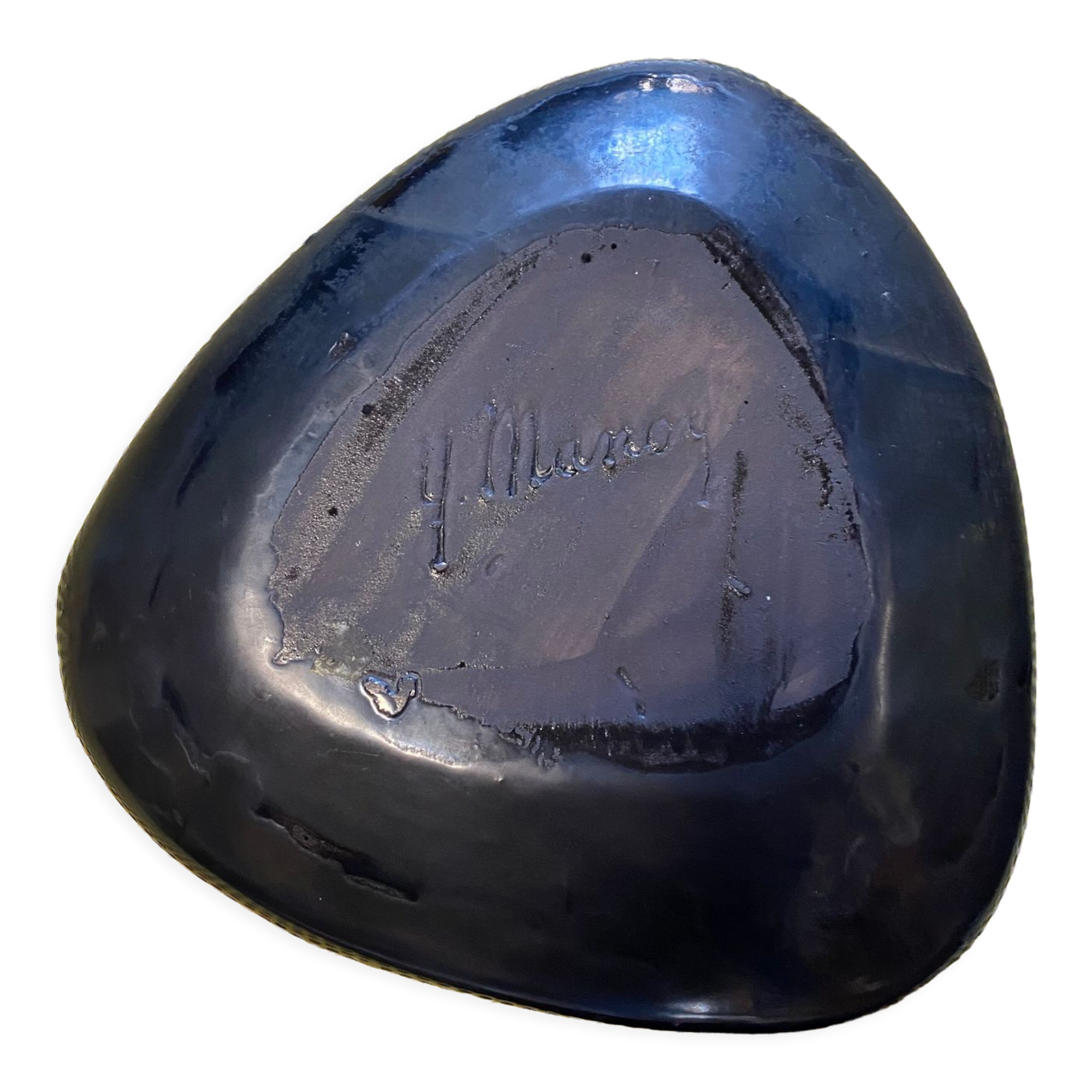 Rooster ceramic cup signed Manoy