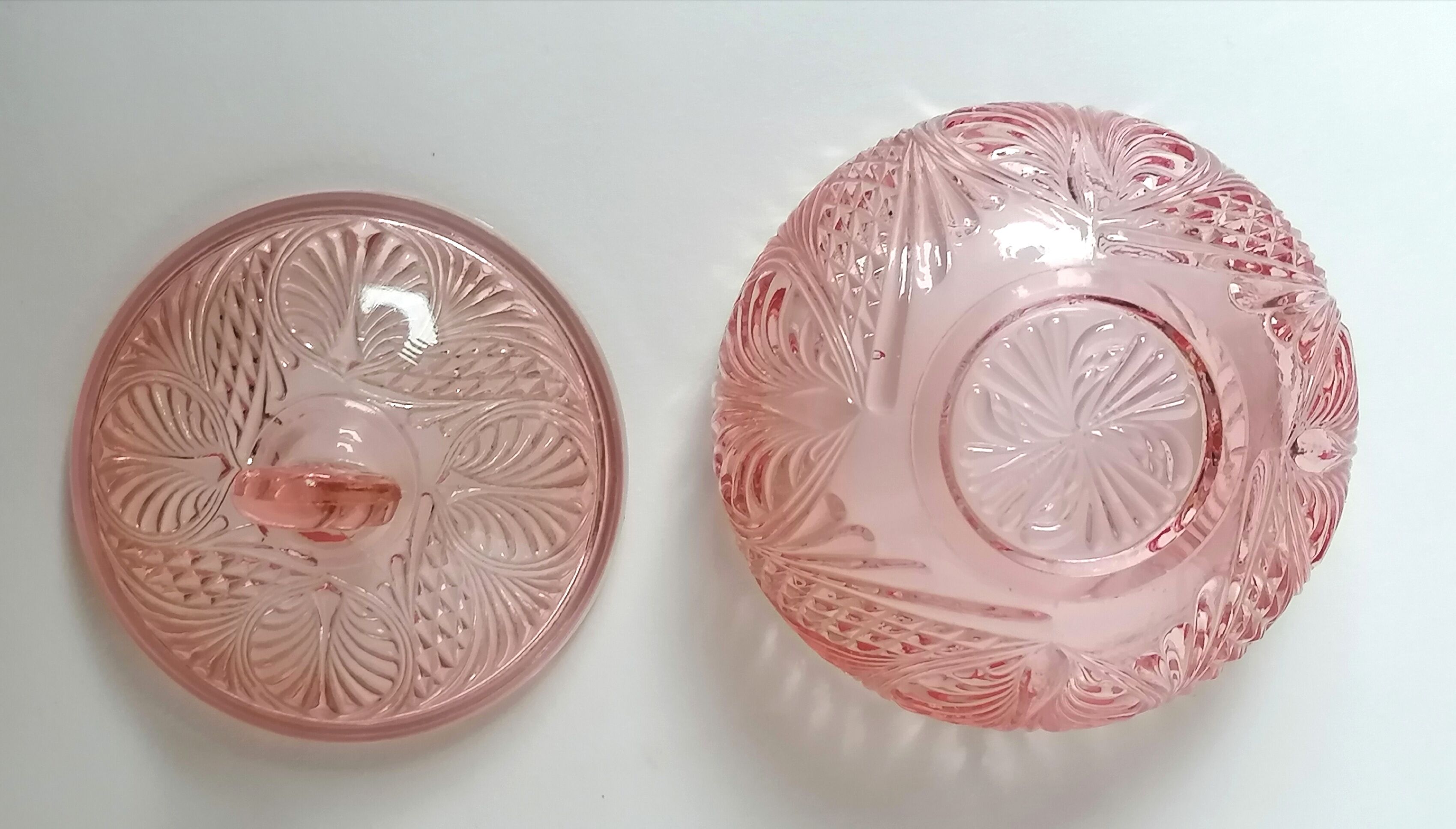 Glass sugar bonbonnière crystal Portieux