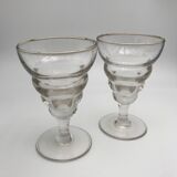 2 verres apéritif vintage 1950