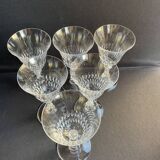 6 Saint Louis water glasses cut Lozère service stamped