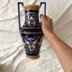 Renaissance decorated earthenware amphora vase from Gien