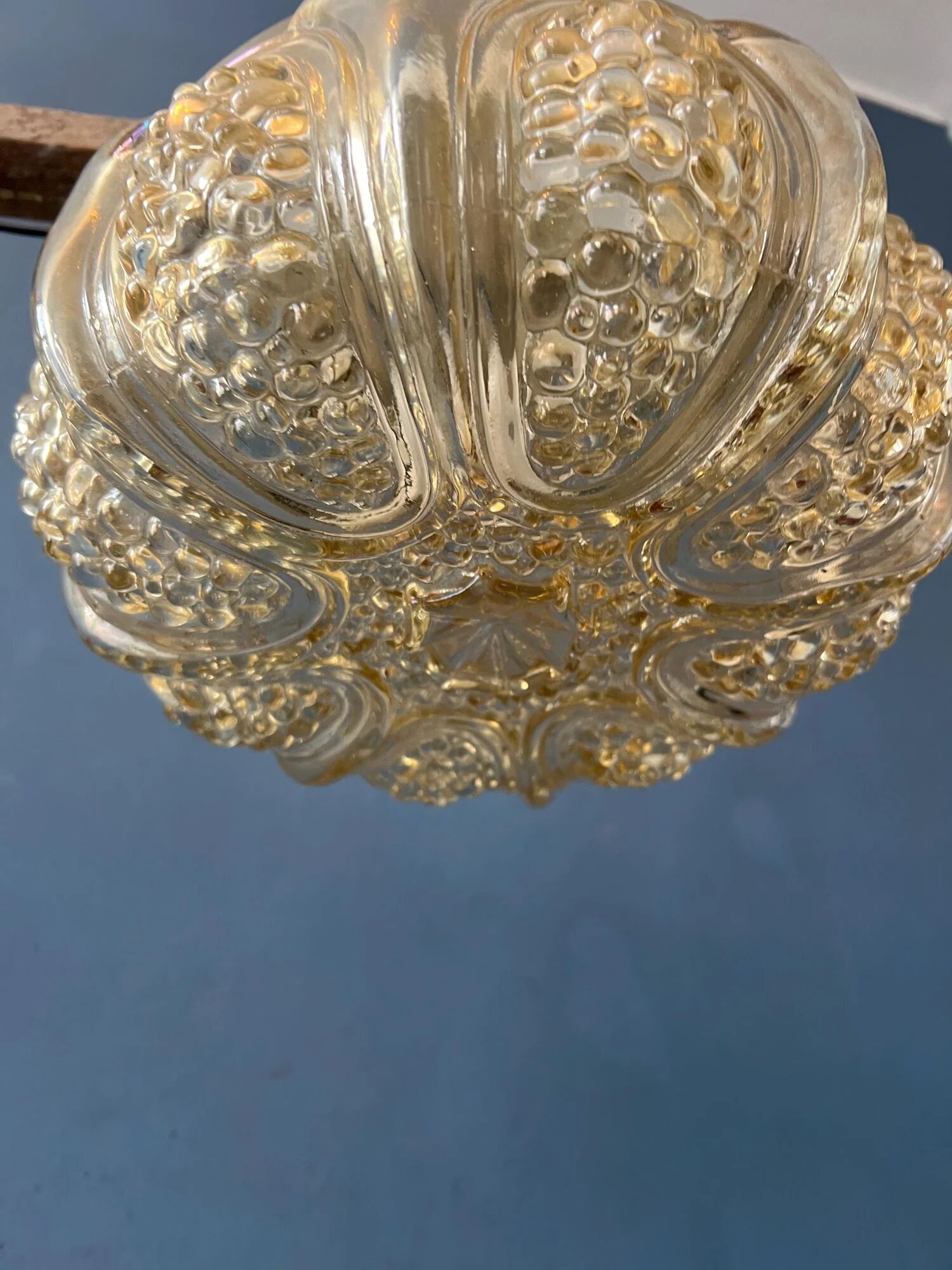 30s flush mount glass ceiling lamp