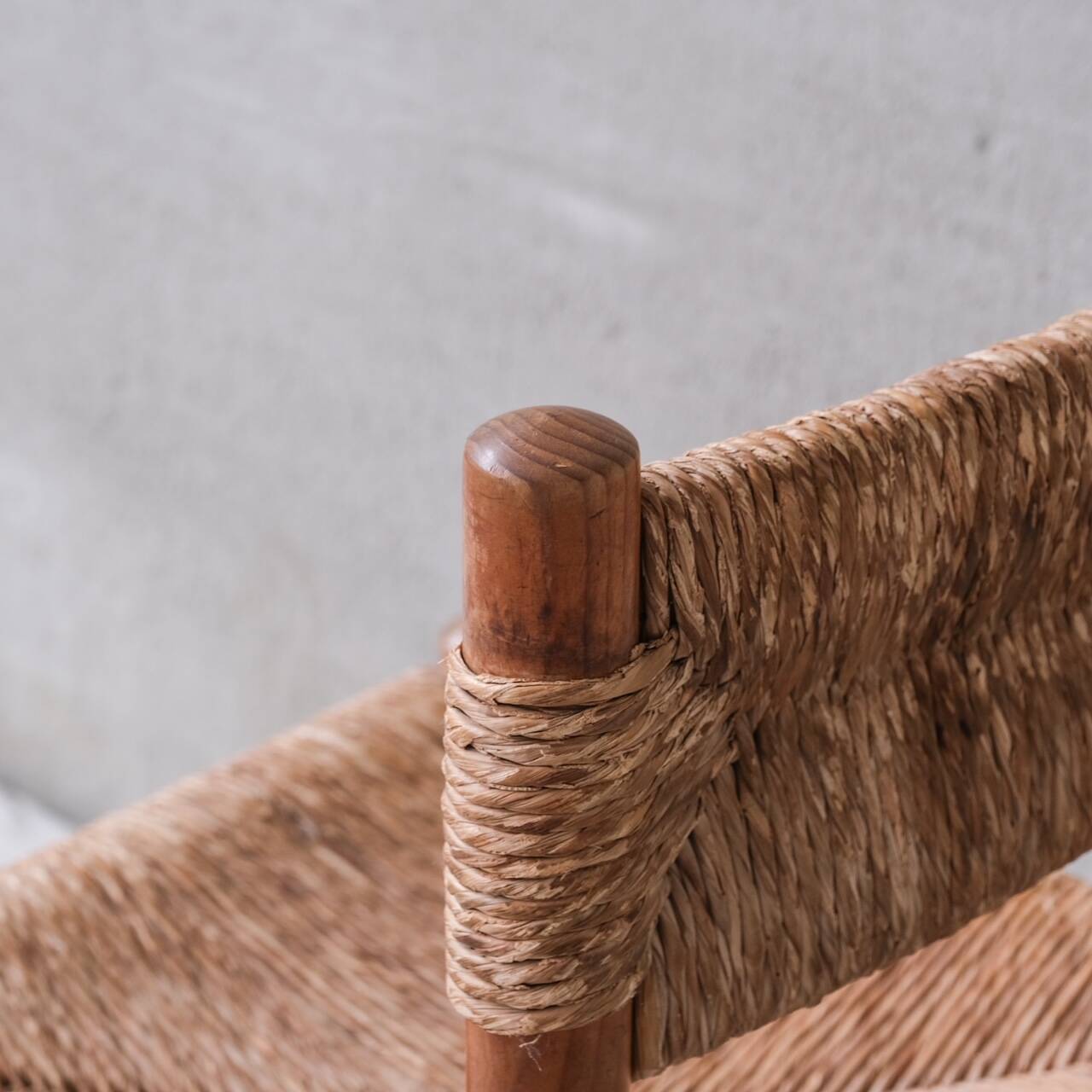 Single Mid-Century Rush Chair by Ate van Apeldoorn for Houtwerk Hattem