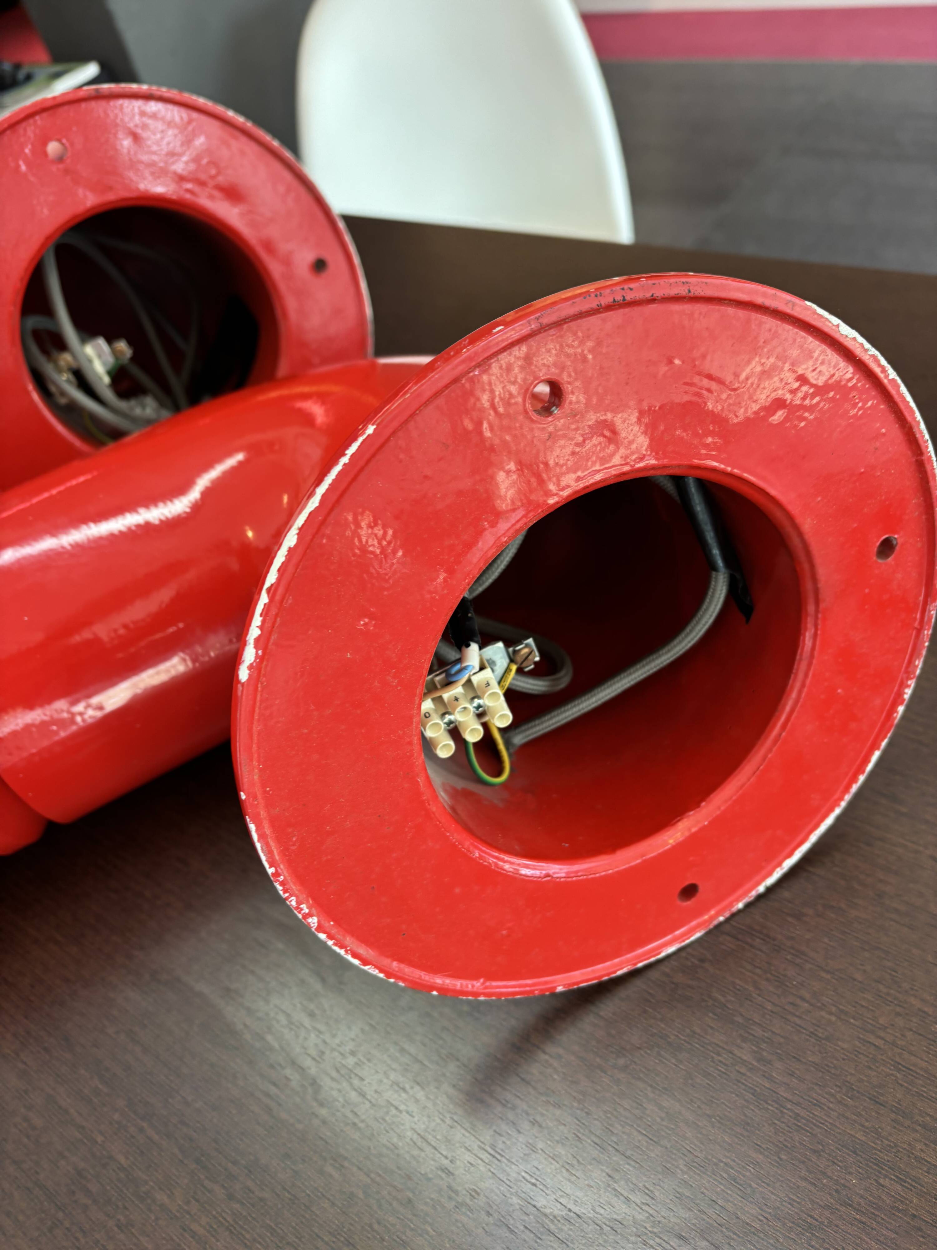 Pair of vintage Nordisk solar pipeline wall lights by Ole Plaess Jorgensen