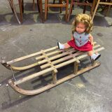 luge traineau ancien alsace Décoration Noel DAVOS 1950