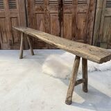 Raw wood bench