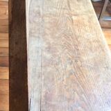 Old solid wood back bench