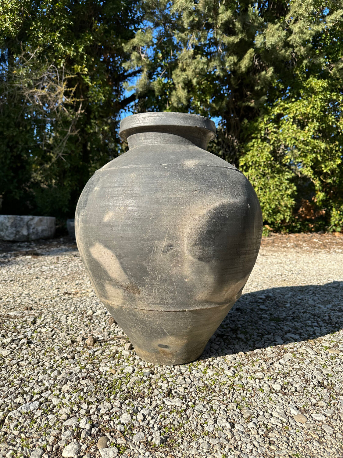Ancient terracotta pottery jar from the 19th century