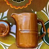 Ochre ceramic teapot