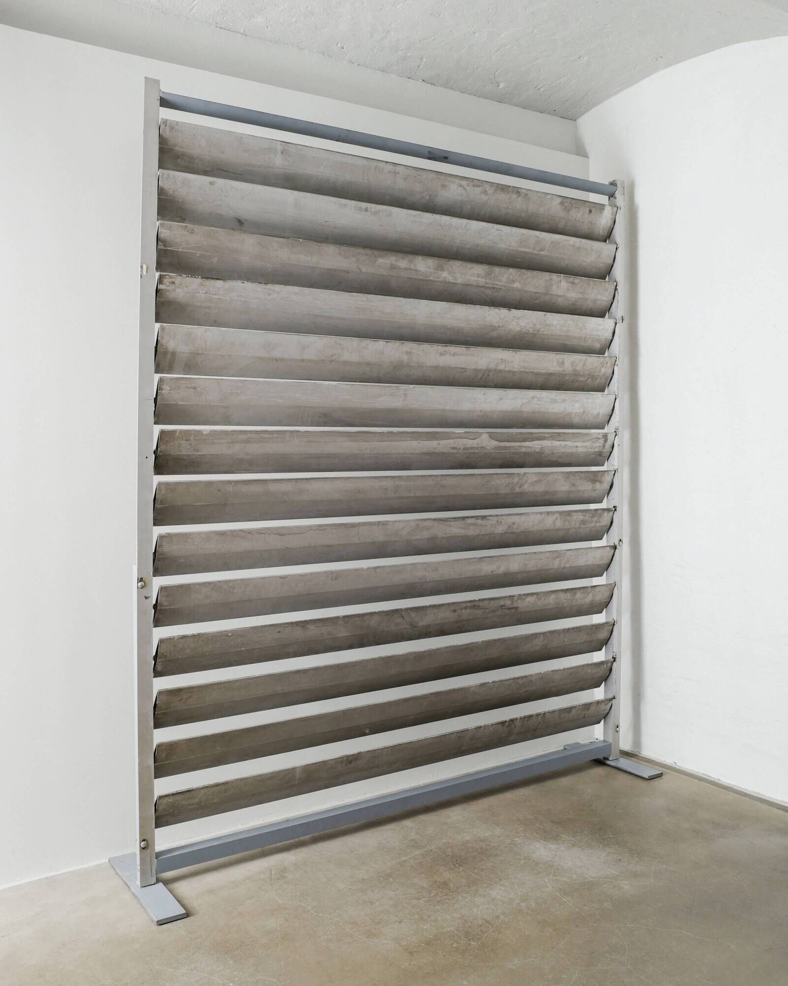 Large jean prouvè alumunium "brise de soleil" panel, 1950s